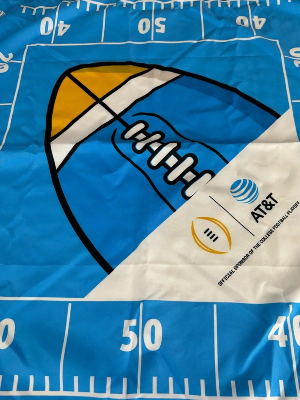 Football-Themed Blue Bandana Scarf